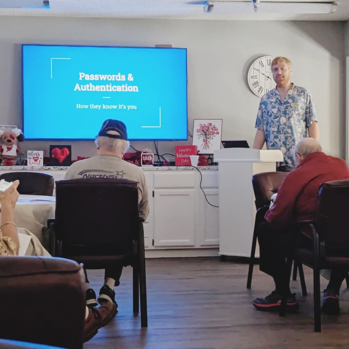 Ryan giving a technology lecture