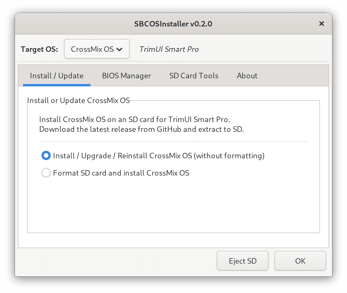 SBC OS Installer screenshot